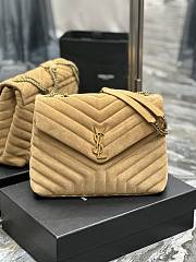 	 Kitlife YSL Loulou Toy Large quilted suede cross-body bag light brown - 467072 - 25x17x9cm - 1