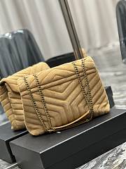 	 Kitlife YSL Loulou Toy Large quilted suede cross-body bag light brown - 467072 - 25x17x9cm - 4