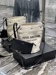 KITLIFE SAINT LAURENT RIVE GAUCHE LEATHER BUCKET BAG - 30X28.5X20CM - 2