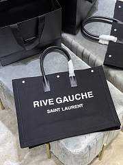 Kitlife YSL Rive Gauche Large Tote Bag In Printed Canvas And Leather Black – 509415 – 48x36x16 cm - 1