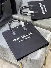 Kitlife YSL Rive Gauche Large Tote Bag Vertical In Printed Canvas And Leather Black – 631682 – 37.5×38×17 cm - 3