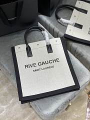 	 Kitlife YSL Rive Gauche Large Tote Bag Vertical In Printed Canvas And Leather Black and White – 631682 – 37.5×38×17 cm - 1