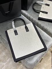 	 Kitlife YSL Rive Gauche Large Tote Bag Vertical In Printed Canvas And Leather Black and White – 631682 – 37.5×38×17 cm - 4