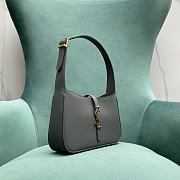 Kitlife YSL LE 5 A 7 Hobo Grey Bag In Smooth Leather - 25X14X6cm - 3