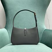 Kitlife YSL LE 5 A 7 Hobo Grey Bag In Smooth Leather - 25X14X6cm - 4