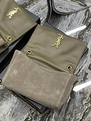 Kitlife YSL Kate reversible suede grey kaki shoulder bag - 28.5x20x6cm - 553804 - 2