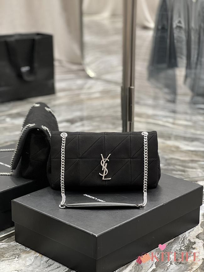 Kitlife YSL Jamie Medium Quilted Jersy Black Bag - 4 X 15,5 X 6,5 CM - 1