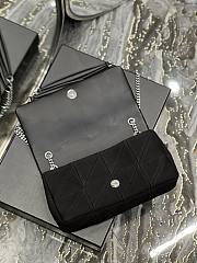 Kitlife YSL Jamie Medium Quilted Jersy Black Bag - 4 X 15,5 X 6,5 CM - 3