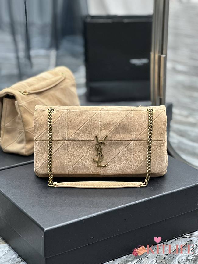 	 Kitlife YSL Jamie Medium Quilted Jersy Beige Bag - 24x15x6.5cm - 1