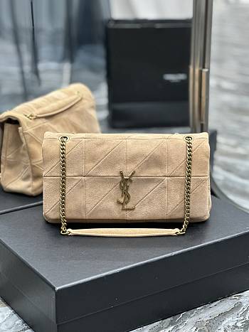 	 Kitlife YSL Jamie Medium Quilted Jersy Beige Bag - 24x15x6.5cm