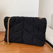 Kitlife YSL Loulou Puffer Toy Leather-trimmed Quilted Bouclé Shoulder Black Bag - 23×15.5×5.8cm - 4