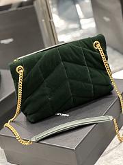 Kitlife YSL Loulou Puffer Small Green Velvet Leather - 23×15.5×5.8cm - 4