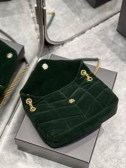 Kitlife YSL Loulou Puffer Small Green Velvet Leather - 23×15.5×5.8cm - 3