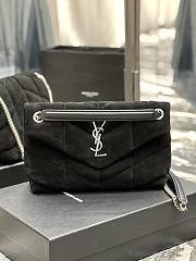 	 Kitlife YSL Loulou Puffer Small Black Velvet Leather - 23×15.5×5.8cm - 1