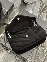 	 Kitlife YSL Loulou Puffer Small Black Velvet Leather - 23×15.5×5.8cm - 2