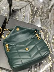 Kitlife YSL Medium Louou Puffer in Lambskin Dark Green - 29x17x11cm - 4