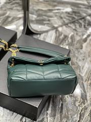 Kitlife YSL Medium Louou Puffer in Lambskin Dark Green - 29x17x11cm - 5