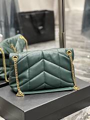 Kitlife YSL Medium Louou Puffer in Lambskin Dark Green - 29x17x11cm - 3