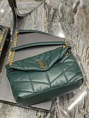 Kitlife YSL Large Louou Puffer in Lambskin Dark Green Bag - 35x23x13.5cm - 5