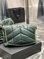 Kitlife YSL Large Louou Puffer in Lambskin Dark Green Bag - 35x23x13.5cm - 4