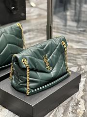 Kitlife YSL Large Louou Puffer in Lambskin Dark Green Bag - 35x23x13.5cm - 2