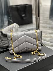 Kitlife YSL Small Louou Puffer in Lambskin Grey - 23×15.5×8.5 cm - 3