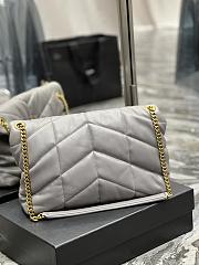 Kitlife YSL Large Louou Puffer in Lambskin Grey Bag - 35x23x13.5cm - 5