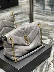 Kitlife YSL Large Louou Puffer in Lambskin Grey Bag - 35x23x13.5cm - 4