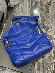 Kitlife YSL Medium Louou Puffer in Lambskin Blue - 29x17x11cm - 2