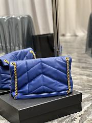 Kitlife YSL Large Louou Puffer in Lambskin Blue Bag - 35x23x13.5cm - 3