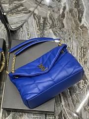 Kitlife YSL Large Louou Puffer in Lambskin Blue Bag - 35x23x13.5cm - 2