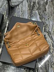 Kitlife YSL Medium Louou Puffer in Lambskin Taupe - 29x17x11cm - 2