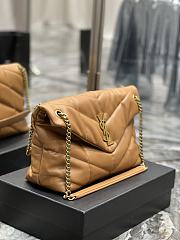 Kitlife YSL Large Louou Puffer in Lambskin Taupe Bag - 35x23x13.5cm - 2