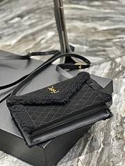 	 KITLIFE YSL GABY SATCHEL IN QUILTED SUEDE AND SHEARLING - 26×18×5cm - 2
