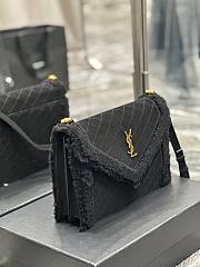 	 KITLIFE YSL GABY SATCHEL IN QUILTED SUEDE AND SHEARLING - 26×18×5cm - 3