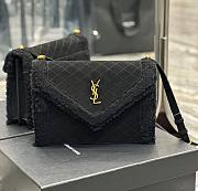 	 KITLIFE YSL GABY SATCHEL IN QUILTED SUEDE AND SHEARLING - 26×18×5cm - 1