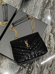 Kitlife YSL small Loulou sequinned shoulder bag - 25×17×9cm - 3