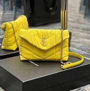 Kitlife YSL Loulou Toy Puffer Jersey Yellow Crossbody Bag - 23×15.5×5.8cm - 1