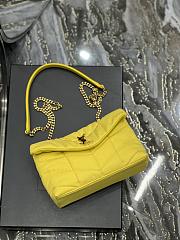 Kitlife YSL Loulou Toy Puffer Jersey Yellow Crossbody Bag - 23×15.5×5.8cm - 3