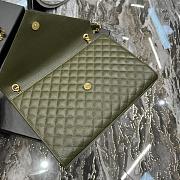 Kitlife YSL Envelope Large Black Gold Hardware Green – 32cm x 20cm x 8.5cm - 2