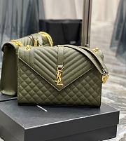 Kitlife YSL Envelope Large Black Gold Hardware Green – 32cm x 20cm x 8.5cm - 1