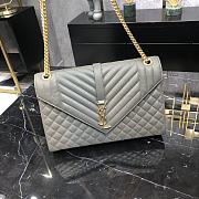 	 Kitlife YSL Envelope Large Black Gold Hardware Grey – 32cm x 20cm x 8.5cm - 1