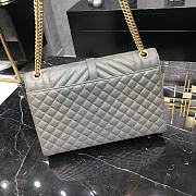 	 Kitlife YSL Envelope Large Black Gold Hardware Grey – 32cm x 20cm x 8.5cm - 4