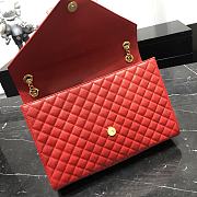 	 Kitlife YSL Envelope Large Black Gold Hardware Red – 32cm x 20cm x 8.5cm - 2