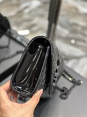 	 Kitlife YSL Envelope Patent Leather Chain Bag In Black- 21x6x13cm - 2