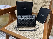 Forubags YSL Envelope Cavair Calfskin Chain Bag In Black With Silver Hardware – 528286 - 21×13×6 cm - 4