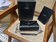 Forubags YSL Envelope Cavair Calfskin Chain Bag In Black With Silver Hardware – 528286 - 21×13×6 cm - 3