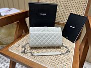 Forubags YSL Envelope Cavair Calfskin Chain Bag In White With Silver Hardware – 528286 - 21×13×6 cm - 3