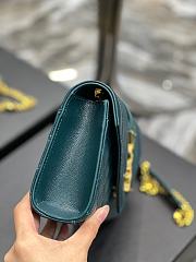 	 Kitlife YSL Envelope Caviar Calfskin Leather In Dark Green With Gold Hardware - 21x6x13cm - 5