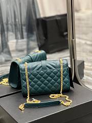 	 Kitlife YSL Envelope Caviar Calfskin Leather In Dark Green With Gold Hardware - 21x6x13cm - 2